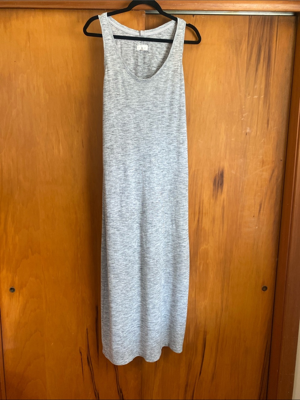Lou & Grey Heather Gray Modal Sleeveless Scoop Neck Maxi Dress Casual Neutral